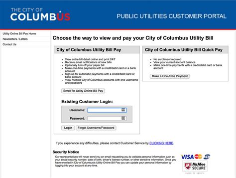 city of columbus utility payment|Utility Bill Payment Options .